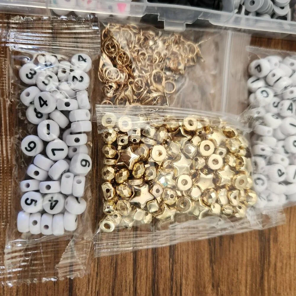 NEW Jewelry Making Kit 6000 Polymer Clay Beads Bracelet Charms Craft Kit Craftin